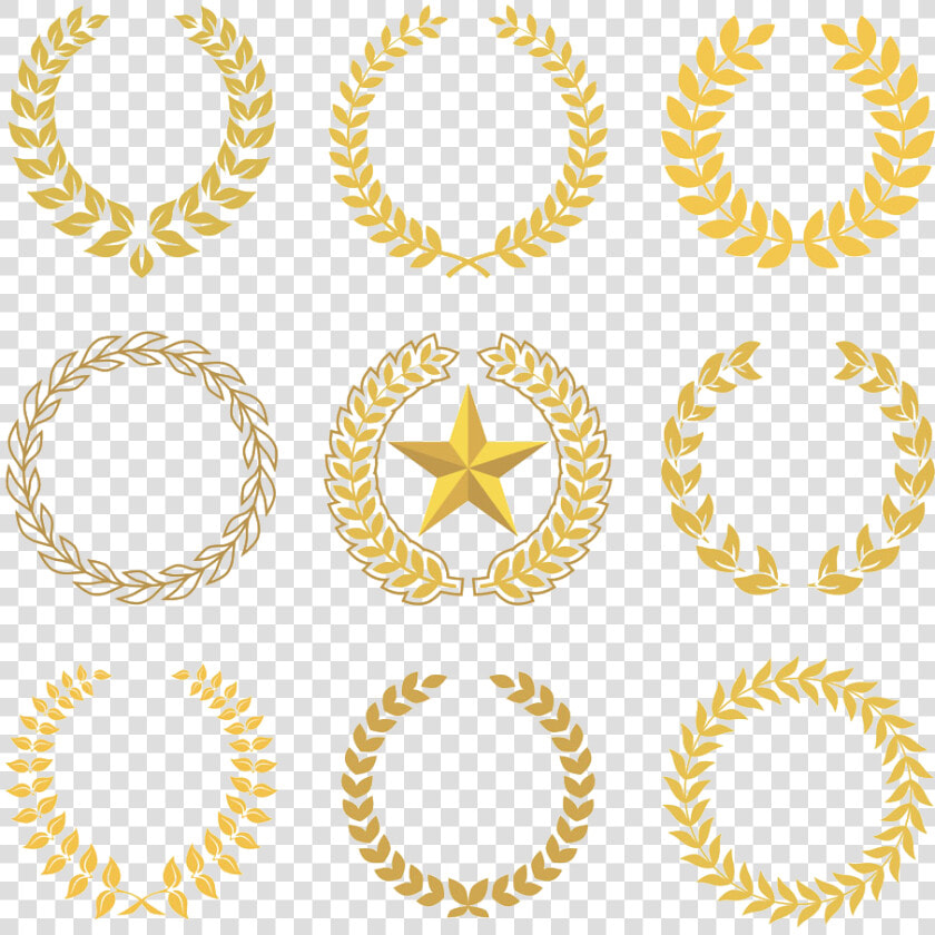 Transparent Gold Laurel Wreath Png   Olive Branches In Logo Designs  Png DownloadTransparent PNG
