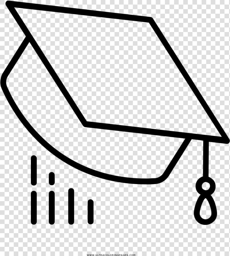 Mortarboard Coloring Page   Line Art  HD Png DownloadTransparent PNG