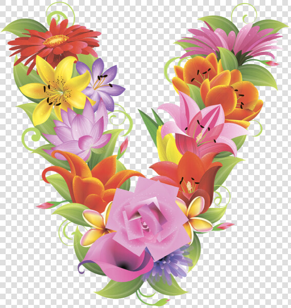 Английский Алфавит  Буква V  Цветочный Алфавит  Цветы    Bouquet  HD Png DownloadTransparent PNG