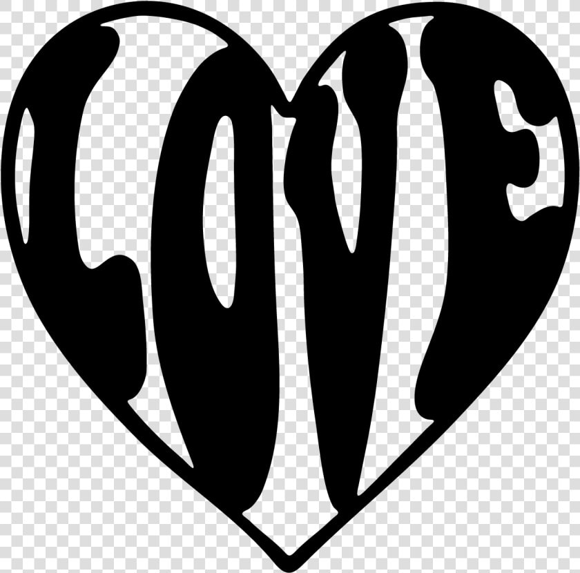 Hippy Love Heart   Heart With Love Written Inside  HD Png DownloadTransparent PNG