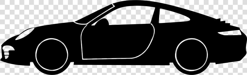 Compact Car monochrome Photography car   Porsche Clipart  HD Png DownloadTransparent PNG