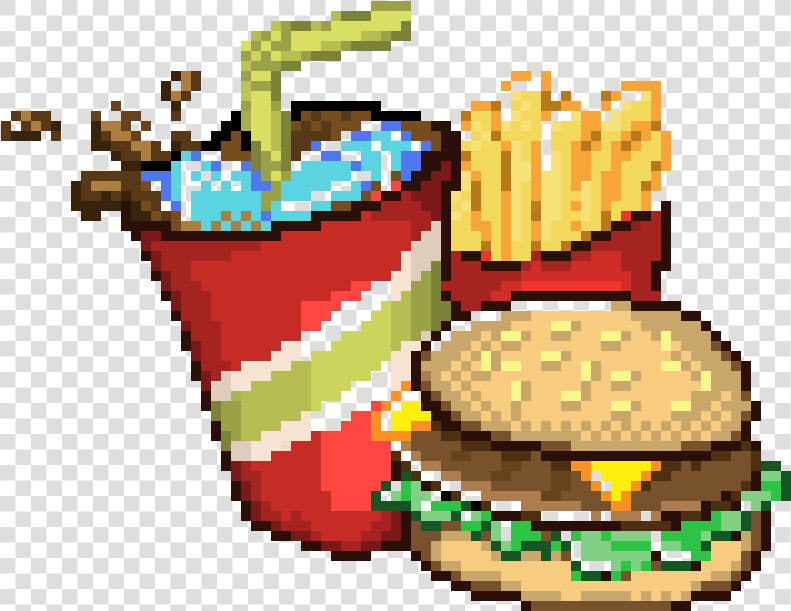 Fast Food Maker   Junk Food Pixel Art  HD Png DownloadTransparent PNG