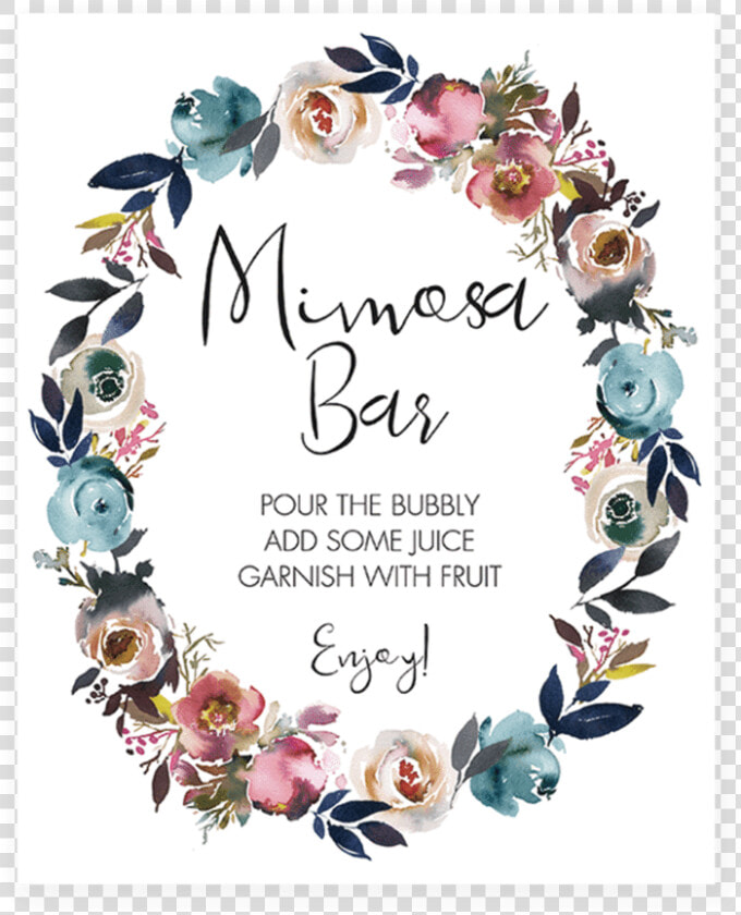 Printable Mimosa Bar Sign   Baby Shower Sign Free  HD Png DownloadTransparent PNG
