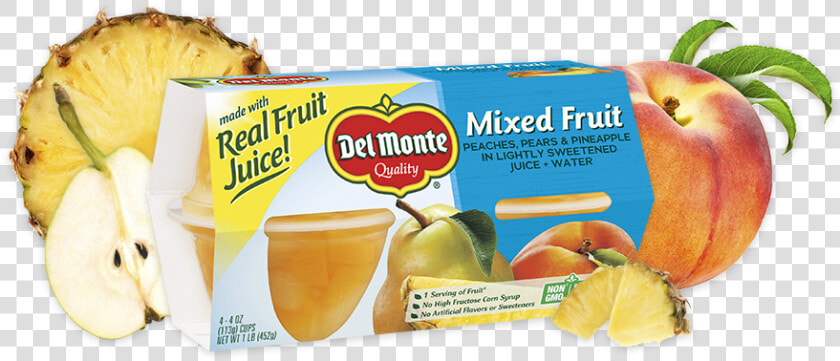 Mixed Fruit  Fruit Cup® Snacks   Del Monte Fruit Cup Snacks In 100  Juice  HD Png DownloadTransparent PNG