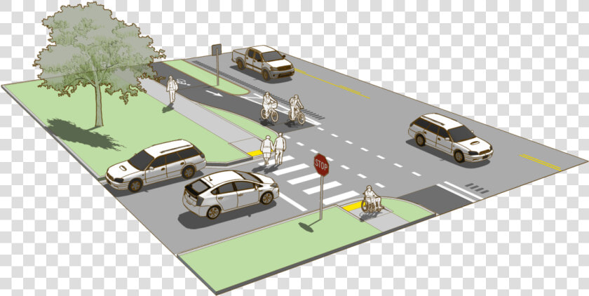 Separated Bike Lane Design  HD Png DownloadTransparent PNG