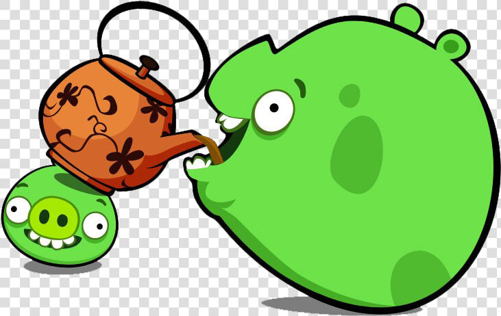 Fat Pig Drinking Coffe   Angry Birds Space Fat Pig Plush  HD Png DownloadTransparent PNG