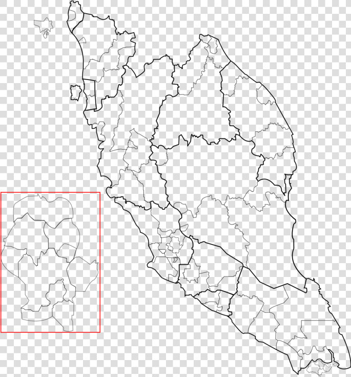 Line Art angle map   Peta Malaysia Kosong  HD Png DownloadTransparent PNG