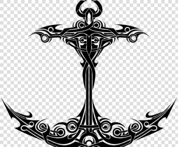 Anchor Tattoos Png Transparent Images   Ship Anchor Tribal Tattoo  Png DownloadTransparent PNG