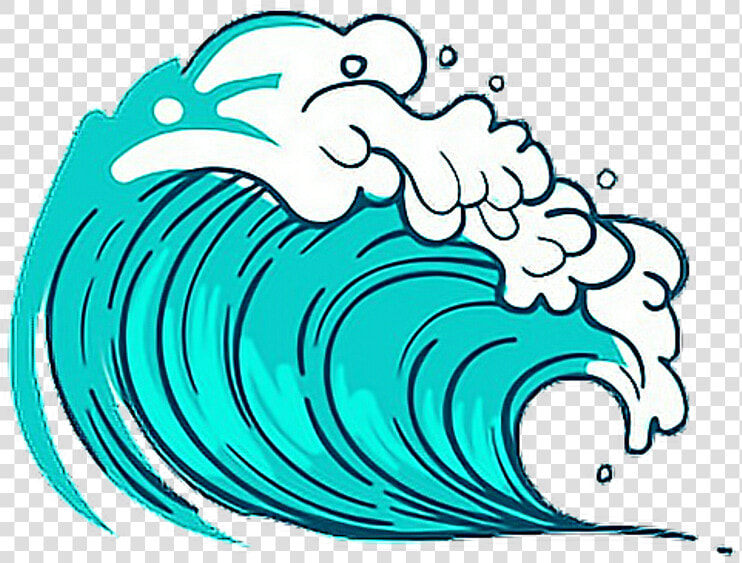  sea  wave  blue  freetoedit  귀여운  picsart  cute  kawaii   Sea Wave Clipart  HD Png DownloadTransparent PNG