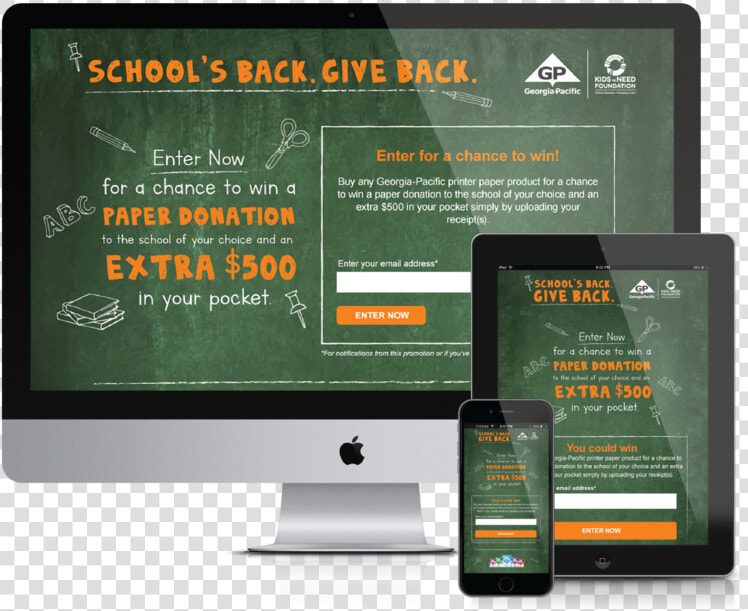 Gp Backtoschool Web Mockup 01   Flat Panel Display  HD Png DownloadTransparent PNG