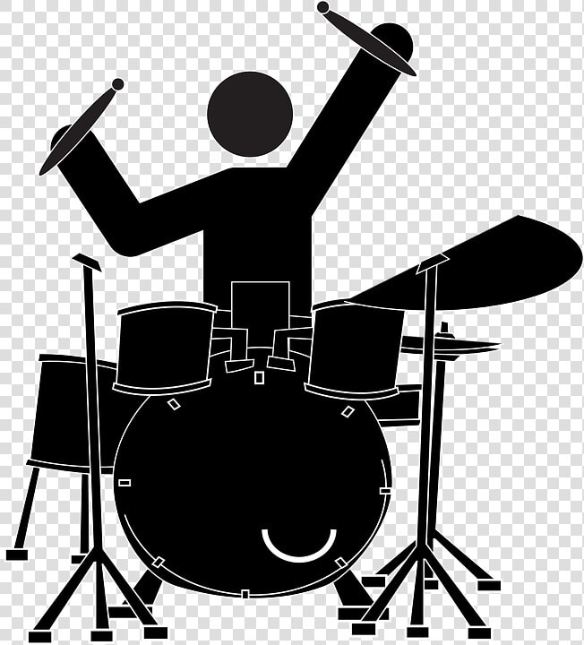 Pink Clipart Drum Set   Rock Drummer Clip Art  HD Png DownloadTransparent PNG