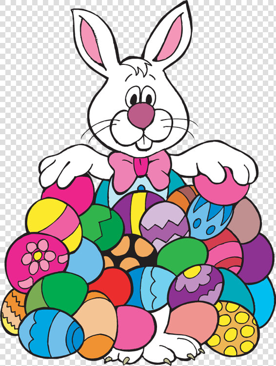 Easter Bunny Face Clipart   Easter Bunny With Eggs Clipart  HD Png DownloadTransparent PNG