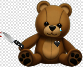  emoji  iphone  teddybear  aesthetic  grunge  edgy   Teddy Bear  HD Png DownloadTransparent PNG