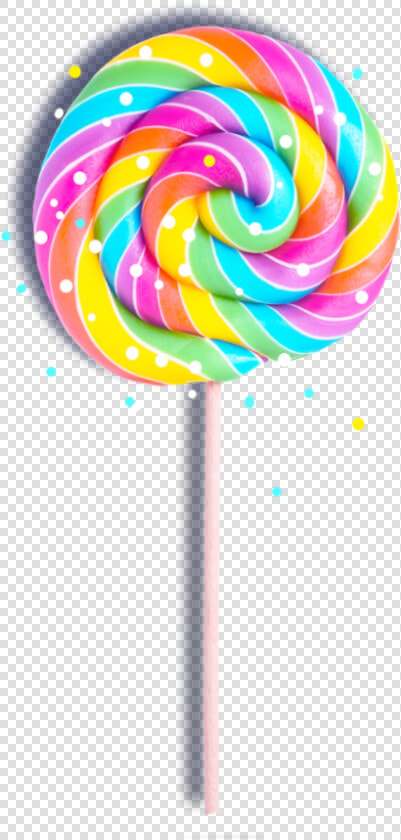Food Swirl Yummy Cutefood   Rainbow Lollipop Transparent  HD Png DownloadTransparent PNG
