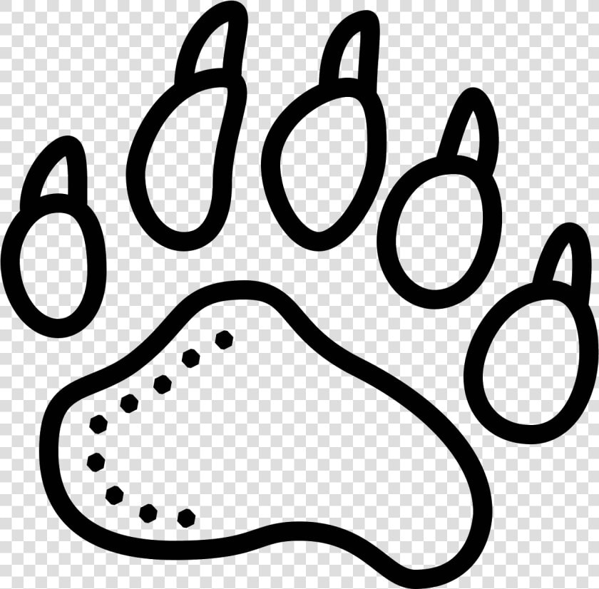 Footprint Png Icon The   Giant Panda Foot Print  Transparent PngTransparent PNG