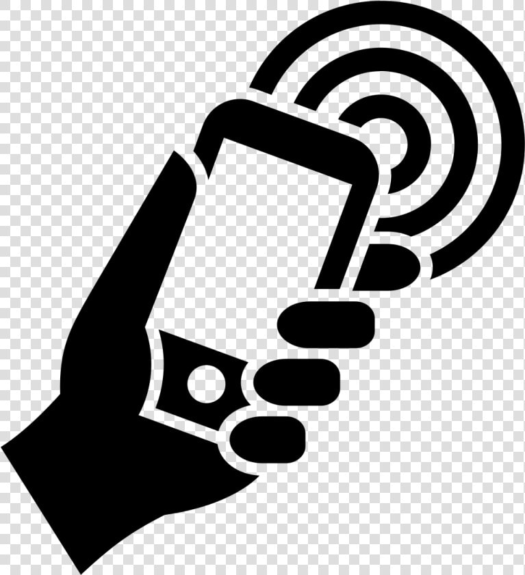 Nfc Icon Library   Mobile Png Black And White  Transparent PngTransparent PNG