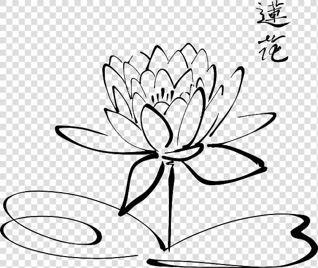 Collection Of Free Garden Drawing Lotus Flower Download   Calligraphy Lotus  HD Png DownloadTransparent PNG