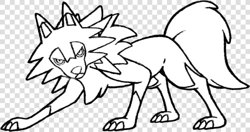 Transparent Rockruff Png   Rockruff Line Art  Png DownloadTransparent PNG