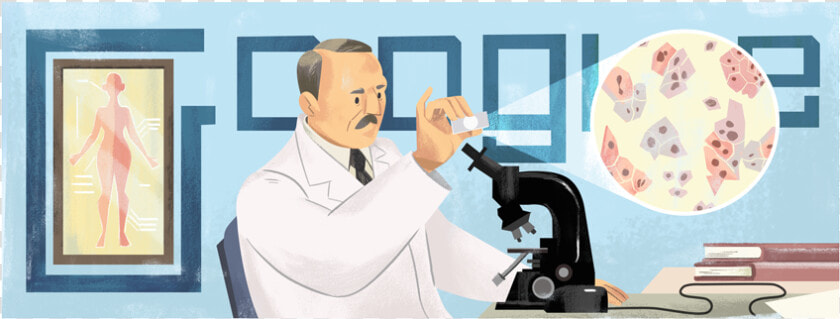 Georgios Papanikolaou’s 136th Birthday   Google Doodle Georgios Papanikolaou  HD Png DownloadTransparent PNG