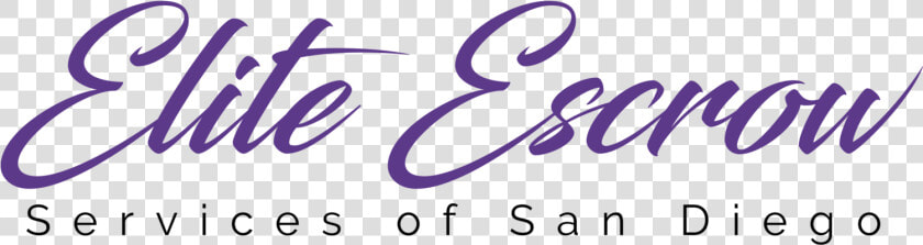 Elite Escrow Services Of San Diego   Transparent Cartoons   Calligraphy  HD Png DownloadTransparent PNG
