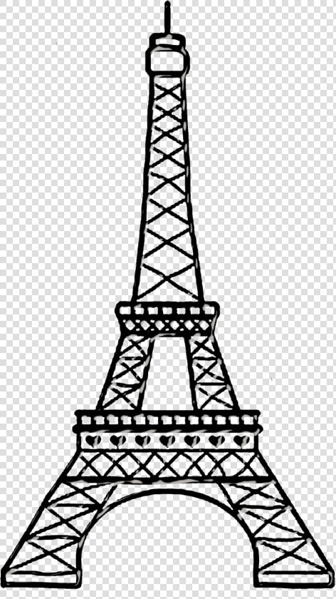 Paris Black Clipart   Torre Eiffel Para Dibujar  HD Png DownloadTransparent PNG