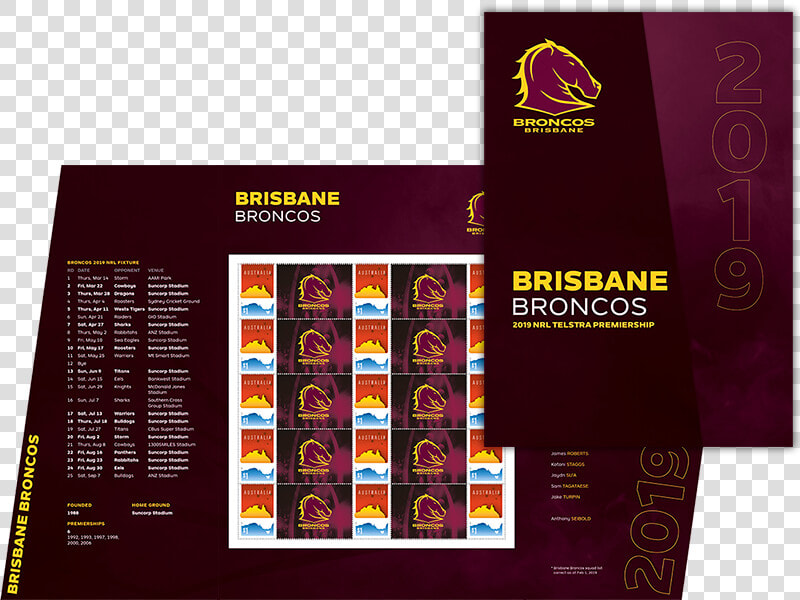 Nrl 2019 Brisbane Broncos Stamp Pack Product Photo   Fremantle Dockers 2019  HD Png DownloadTransparent PNG