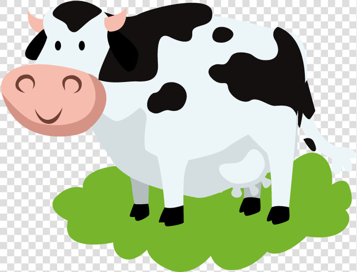 Clip Art Cartoon Cows Eating Grass   Cartoon Transparent Background Cow Png  Png DownloadTransparent PNG