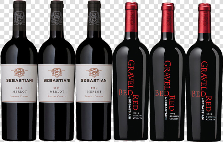 Six Bottles Of Sebastiani Red Wines   Red Level  HD Png DownloadTransparent PNG