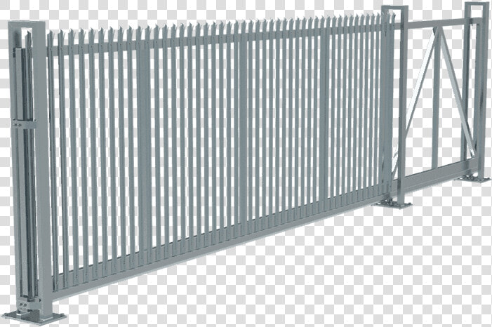 A Set Of Curvy Welded Fence Sliding Gate On White Background   Gate  HD Png DownloadTransparent PNG