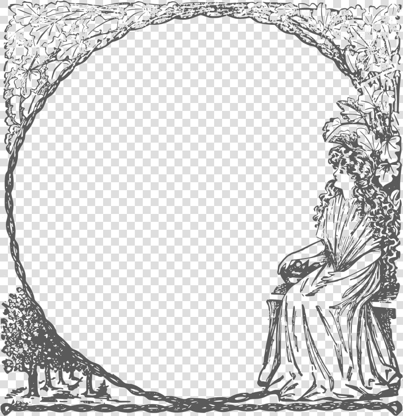Art Nouveau Tree Frame Clipart Borders And Frames Art   Art Nouveau Frame Png  Transparent PngTransparent PNG
