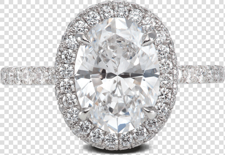 Ring Glamour Flush Platinum Halo Diamonds Steven Kirsch  HD Png DownloadTransparent PNG