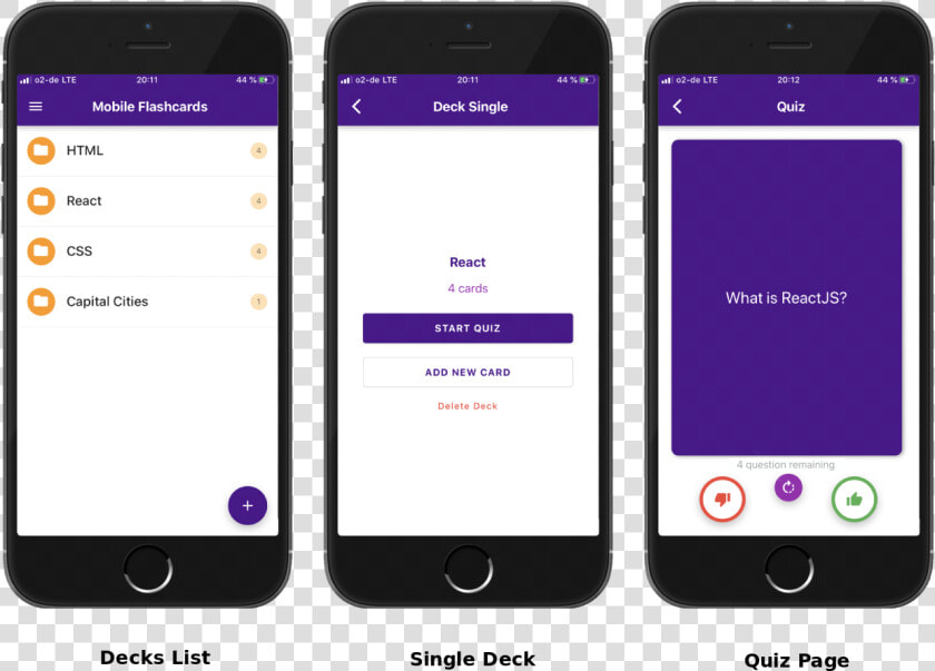 Mobile Flashcards React Native   Mobile App Development  HD Png DownloadTransparent PNG