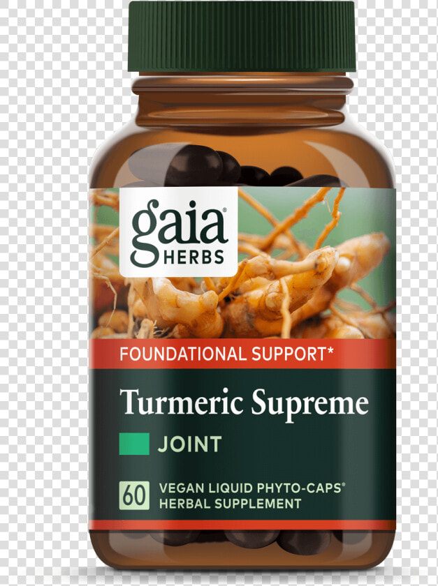 Gaia Herbs Turmeric Supreme Extra Strength 60  HD Png DownloadTransparent PNG