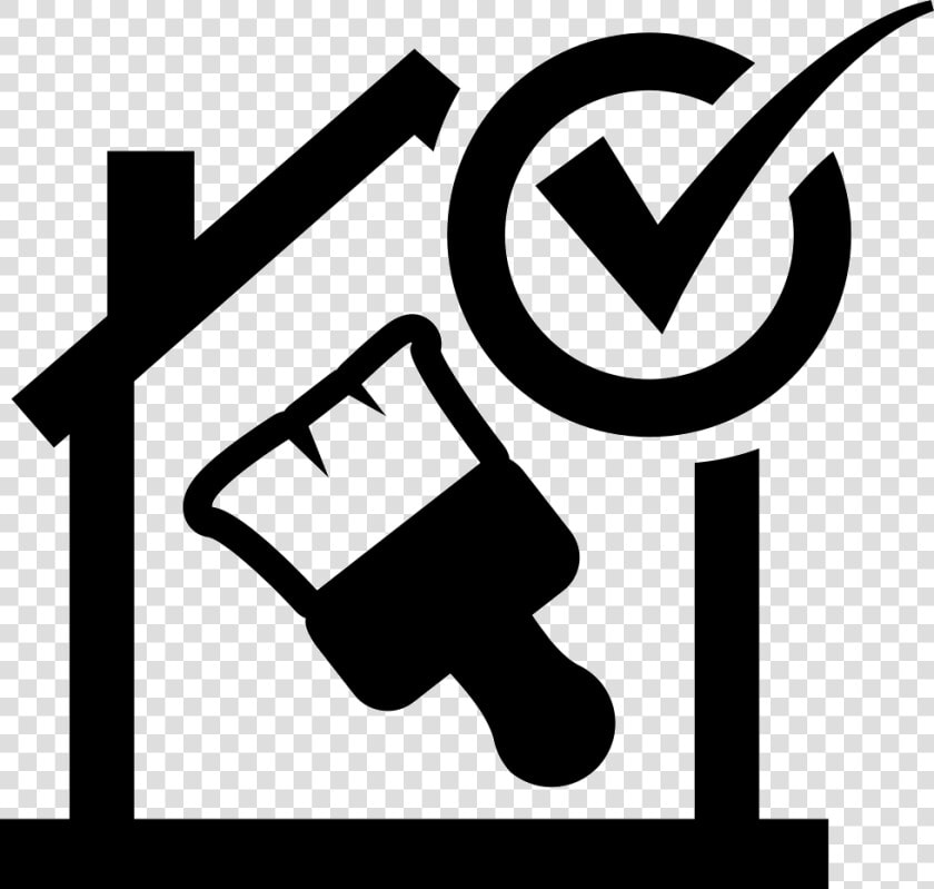 House Painting Itself Clipart Svg Library Paint Brush   Paint Brush And House Icon  HD Png DownloadTransparent PNG