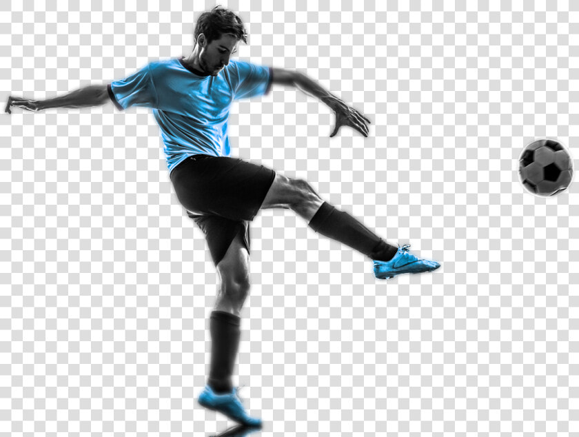 Football Player Png   Soccer Player Kicking A Ball Png  Transparent PngTransparent PNG