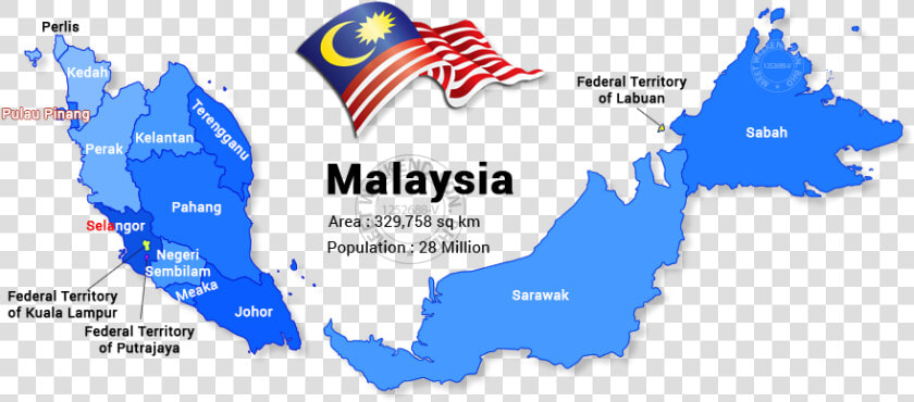 Key Malaysia  Malaysia At A Glance  Malaysia Visa Online    Sabah And Sarawak Map  HD Png DownloadTransparent PNG