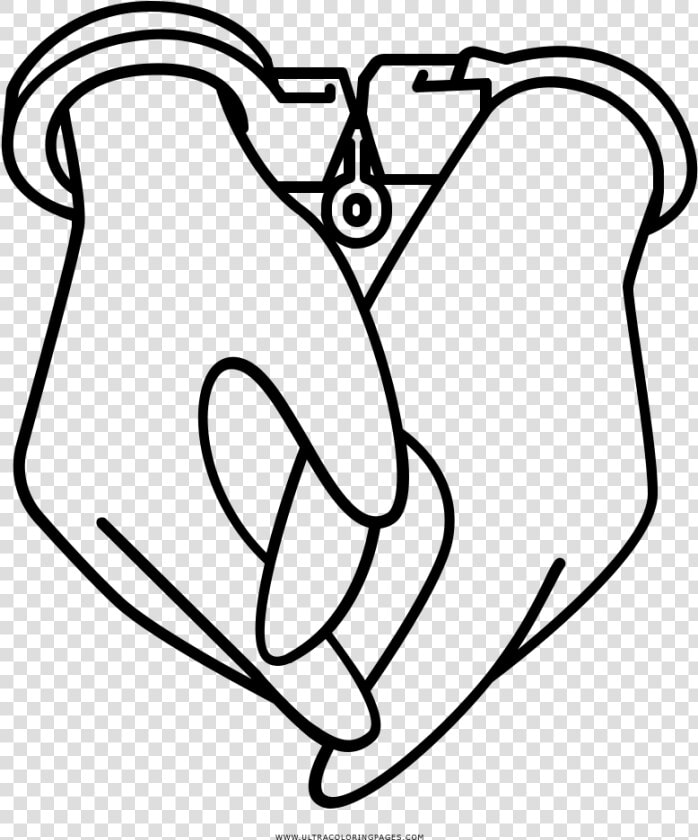 Collection Of Free Handcuffs Drawing Line Download   Easy Hands In Handcuffs Drawing  HD Png DownloadTransparent PNG