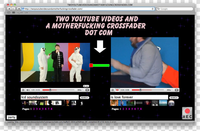 Two Youtube Videos And A Motherfucking Crossfader Dot   Multimedia Software  HD Png DownloadTransparent PNG
