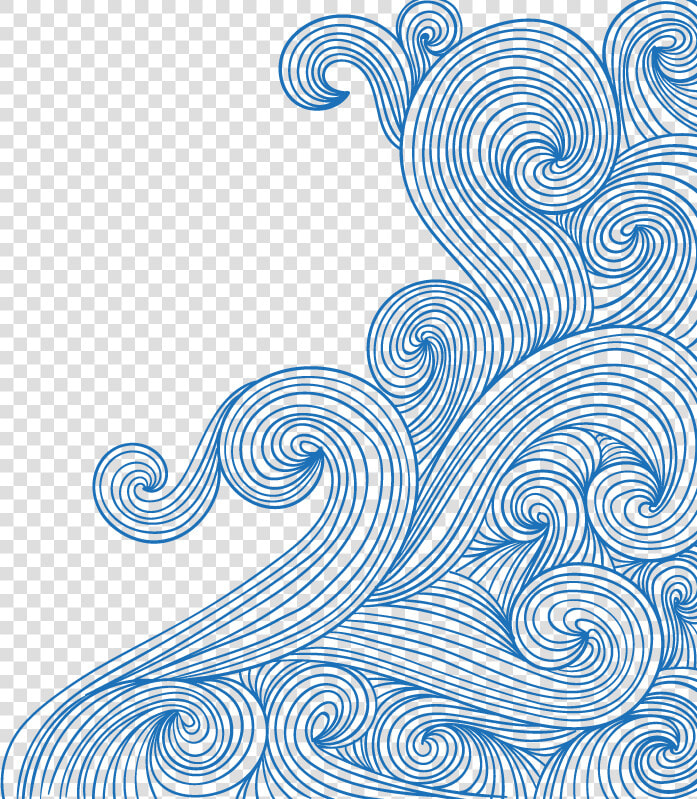 Waves Swirl Bluewaves Ftestickers   Waves Doodle Transparent Background  HD Png DownloadTransparent PNG