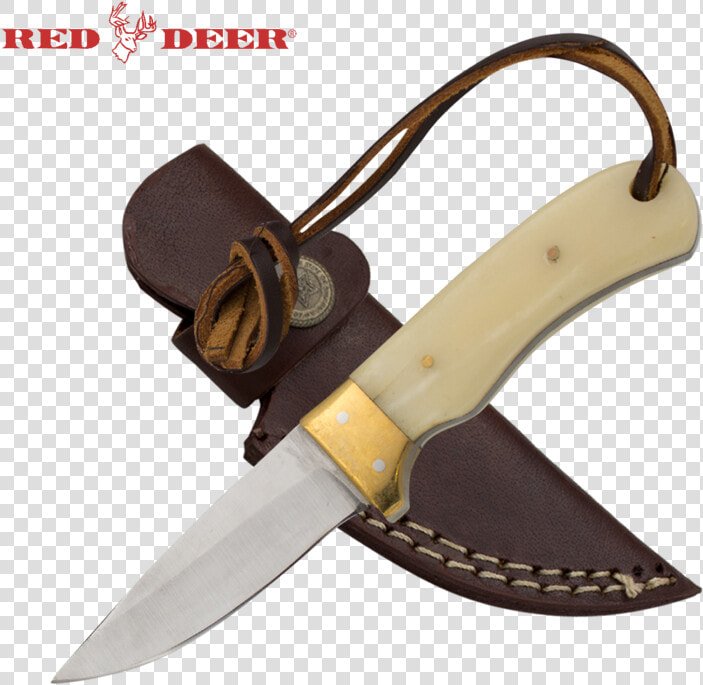 Red Deer® Drop Point Animal Bone Full Tang   Nine Inch Hunting Knife  HD Png DownloadTransparent PNG