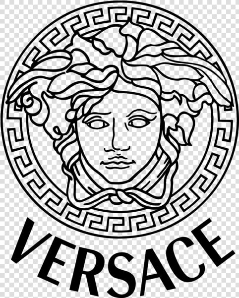 Black And White Versace Logo  HD Png DownloadTransparent PNG
