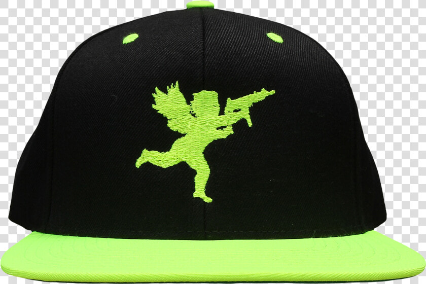Cupid On Black neon Green Snapback   Vanilla Ice Cupid Logo Hat  HD Png DownloadTransparent PNG