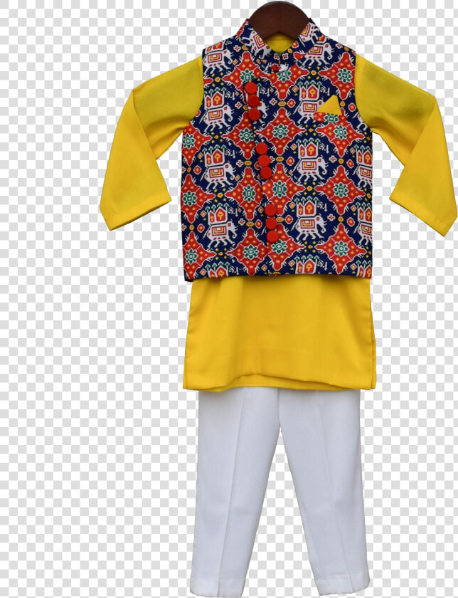 Nehru Coat On Yellow Kurta  HD Png DownloadTransparent PNG