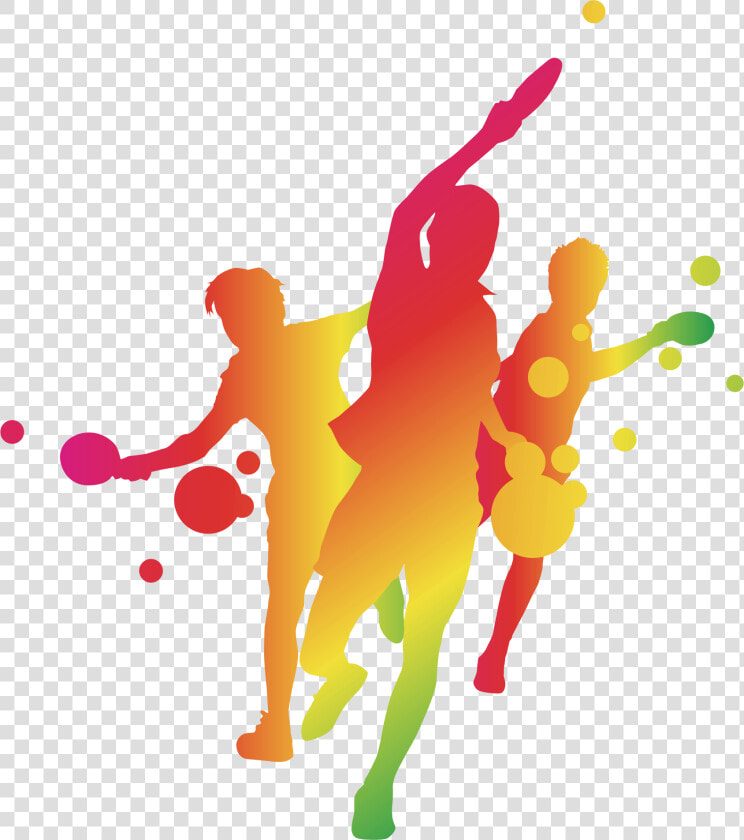 Table Tennis Silhouette Figures Free Clipart Hq Clipart   Silhouette Table Tennis Art  HD Png DownloadTransparent PNG