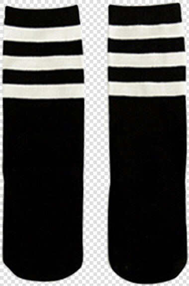 Black Stripes Knee High Socks   Hockey Sock  HD Png DownloadTransparent PNG