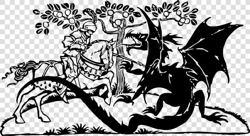 St George And The Dragon Clip Arts   Saint George And The Dragon Drawings  HD Png DownloadTransparent PNG