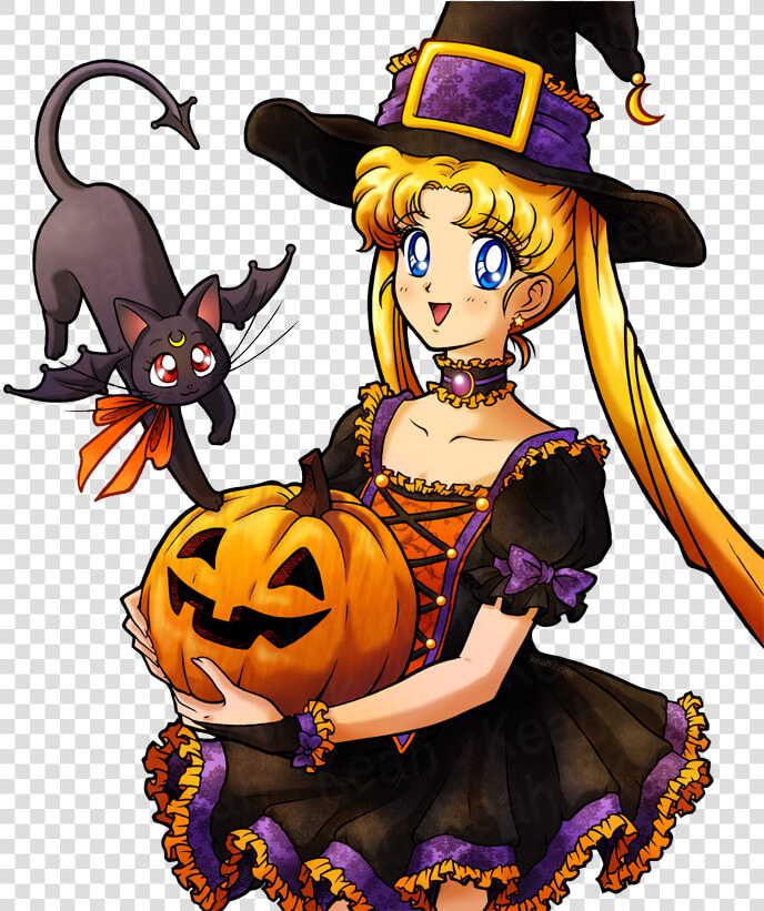Usagi Tsukino Sailor Moon   Happy Halloween Sailor Moon  HD Png DownloadTransparent PNG