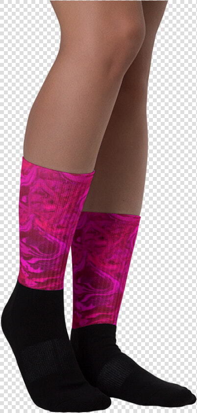 Drippy Hippie Pink Swirl Socks By Ventcri   Hockey Sock  HD Png DownloadTransparent PNG
