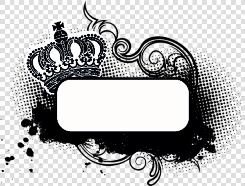  banner  mq  banners  black  border  borders  crown   Crown Border Black Background  HD Png DownloadTransparent PNG