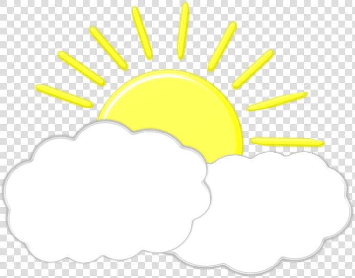 Sun Cloud Clipart   Sun With Clouds Clipart  HD Png DownloadTransparent PNG